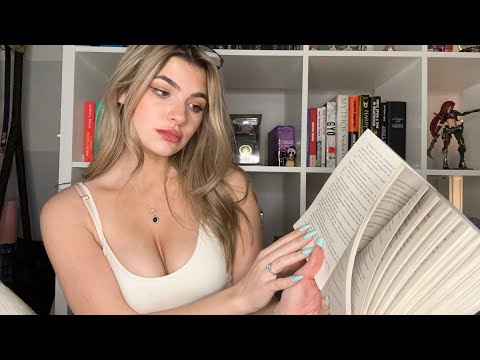 Asmr bookcase tour 📚- tapping / books / flipping pages