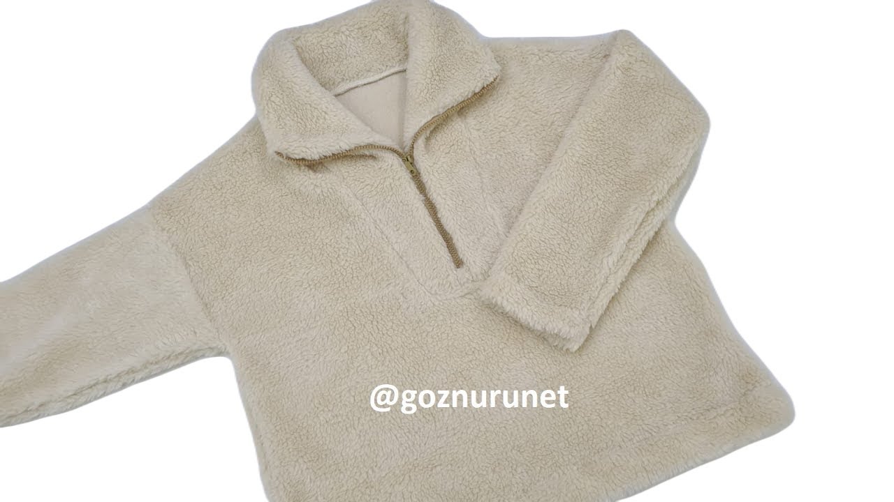 38(M) Beden Pratik Kesim Peluş Sivit Kesimi Ve Dikimi