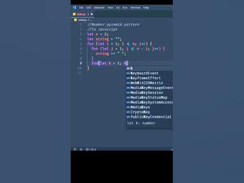 Number pyramid pattern in javascript || #coding #javascript - YouTube