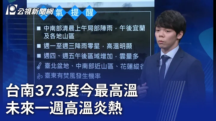 台南37.3度今最高溫 未來一週高溫炎熱｜20230618 公視晚間新聞 - 天天要聞