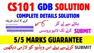 𝐂𝐬𝟏𝟎𝟏 GDB 𝐒𝐨𝐥𝐮𝐭𝐢𝐨𝐧 𝟐𝟎𝟐6 || 𝐂𝐬𝟏𝟎𝟏 GDB 𝟐𝟎𝟐6 || 𝐂𝐬𝟏𝟎𝟏 GDB Spring 𝟐𝟎𝟐6 ||𝐅𝐮𝐥𝐥 Detailed Solution