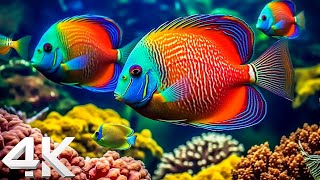4K Underwater Wonders - Relaxing Music - Coral Reefs, Fish and Colorful Sea Life