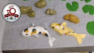 How to make Koi fish / Fondant koi fish for cake topper