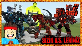 SİZİN VS LERİNİZ  Titan Drillman Niko ile Garry's Mod Yeni Gelen Karakterler 💥Niko ile GMOD Roblox