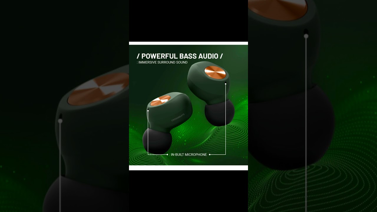 CROSSBEATS Pebble True Wireless in-Ear Earbuds Earphones Headphones Bluetooth 24Hrs