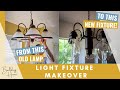Light Fixture Makeover (Renter Friendly, No Tools Required)