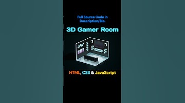 #css and #javascript Animation, 3D Gamer Room using CSS Art #shorts
