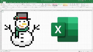 How to create a pixelated Snowman using MS Excel | How to Create Excel Pixel Art | Pixel Art