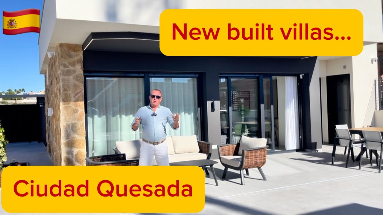 New built villas in Ciudad Quesada Spain…        Nieuw gebouwde huizen met tuinen in Ciudad Quesada…