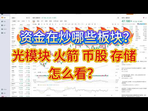 资金在炒哪些板块？光模块、火箭、币股、存储、黄金白银怎么看？