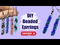 Beaded chain earrings tutorial