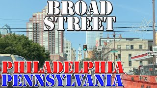 Broad Street  Philadelphia's LONGEST Street  4K Street Drive