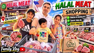 Halal Meat Shopping in Detroit 🇺🇸 | Family Vlog with Kids | Pakistani Family in USA