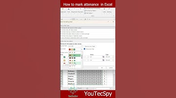 "Automate Attendance with Excel! 📊✅ #Excelchecklist#conditionalformaing#AttendenceInExcel