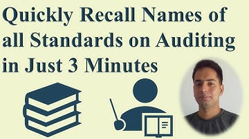 Quickly Recall Names of all Standard on Auditing in Just 3 Minutes | CA Inter and CA Final Audit