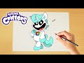 How to draw craftycorn   smiling critters  poppy playtime chapter 3 easy drawing