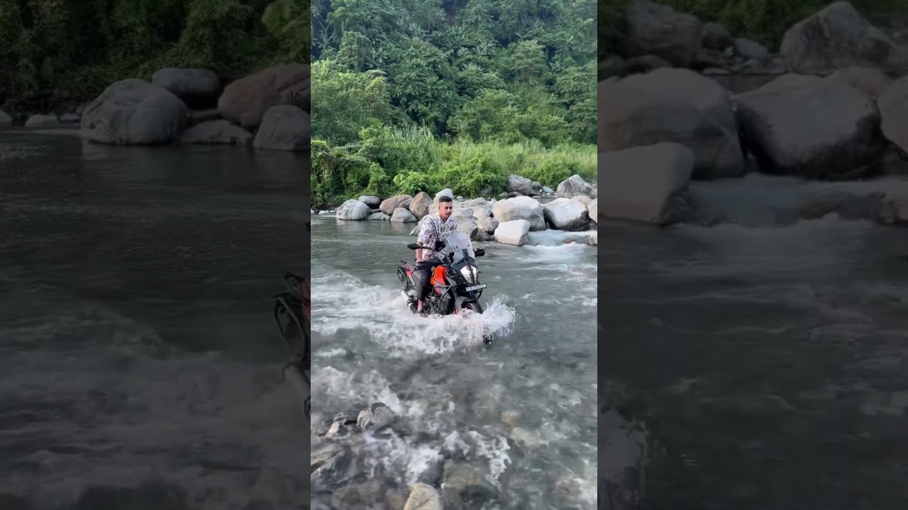 Smooth River crossing with KTM adventure 390 just like pice of cake🍰by😇 