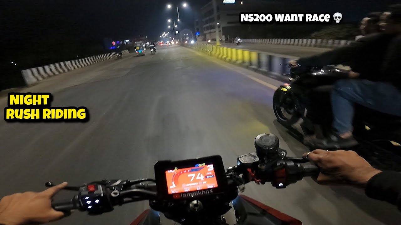 NIGHT RUSH RIDING WITH NS400 and NS200 | NS400 Wheelie | City Hyper Ride
