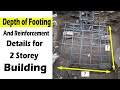 Depth of Footing And Reinforcement Details for 2 Storey Buiding