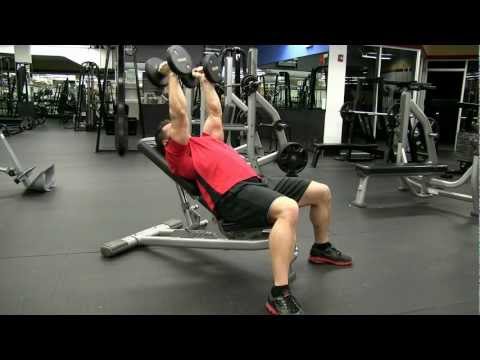 Incline Bench Dumbbell Tricep Extension