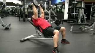 Incline Bench Dumbbell Tricep Extension