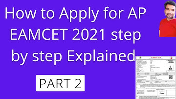 How to apply for AP EAMCET 2021 in telugu part 2 | How to Apply AP EAMCET 2021 online