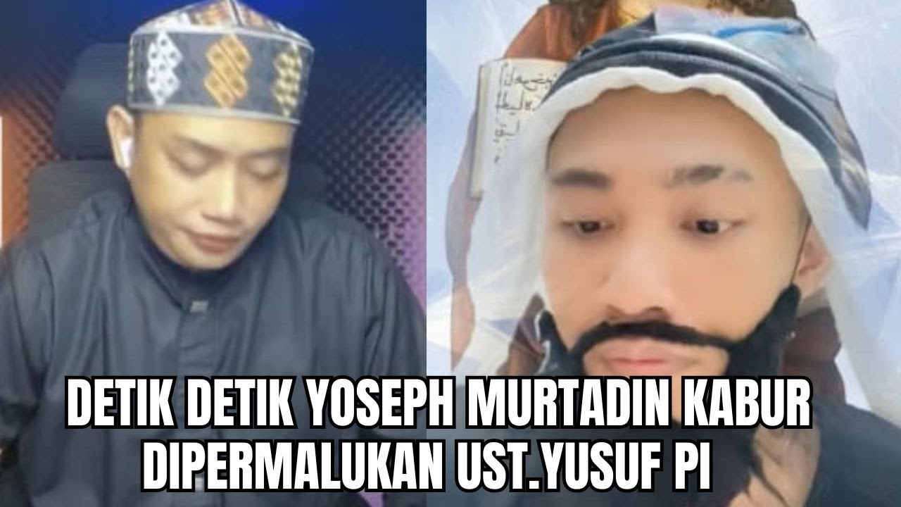 DETIK DETIK MURTADIN YOSEPH KABUR DIPERMALUKAN UST.YUSUF PI SAAT DEBAT