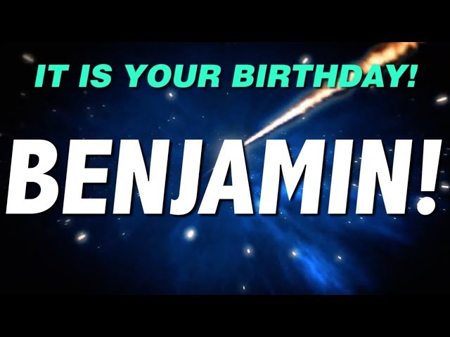 HAPPY BIRTHDAY BENJAMIN! This is your gift.