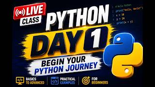 Python Day 1 LIVE: Python Basics for Beginners | Complete Python Course | Hindi 2026 Update