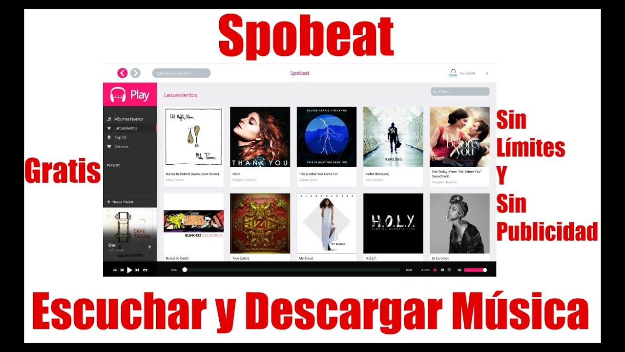Spobeat La Mejor página para Escuchar y Descargar Música Gratis