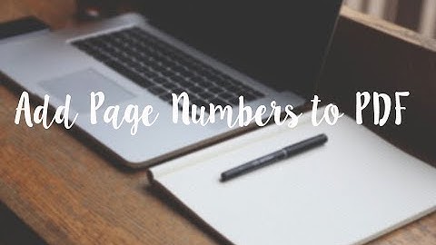 How to Insert Page Numbers to PDF