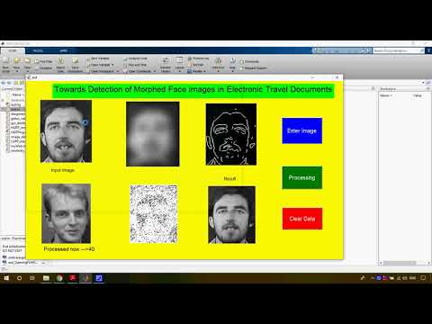Towards detection of morphed face images in Matlab