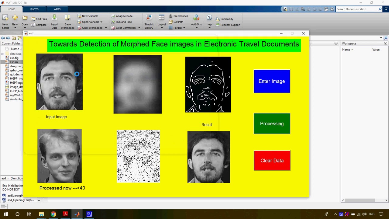 Towards detection of morphed face images in Matlab - YouTube