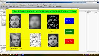 Towards detection of morphed face images in Matlab