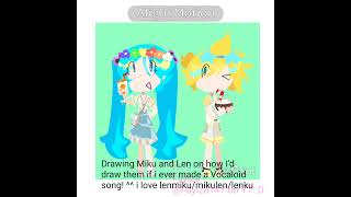 Lenmiku summer #vocaloid #vocaloidart #kagaminelen #hatsunemiku #mikulen #mikulenvocaloid