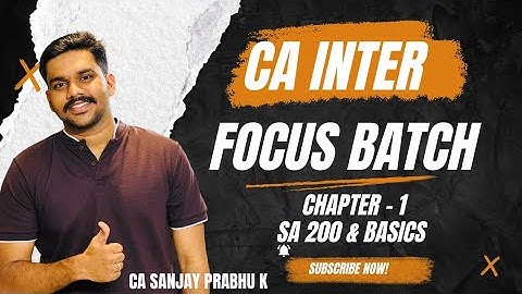 CA Inter - Audit Power Revision : Chapter 1