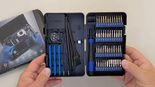 Strebito 64-in-1 precision screwdriver kit set unboxing from Amazon pick spudger torx security WIDE