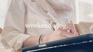 weekend vlog ♡— studying at the cafe