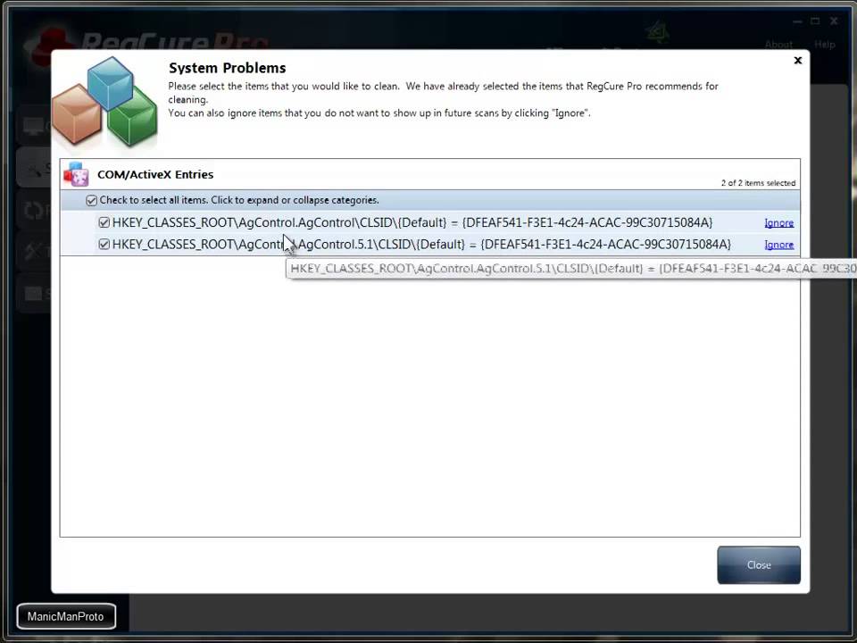 RegCure Demo - Registry Cleaner for PC