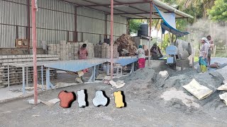 House Outside Floor Making Paver Block/Making Processing Resimi