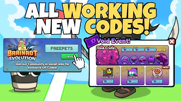 ALL *NEW* Working VOID PART 2 UPDATE 6 CODES FOR BRAINROT EVOLUTION! | Roblox Brainrot Evolution
