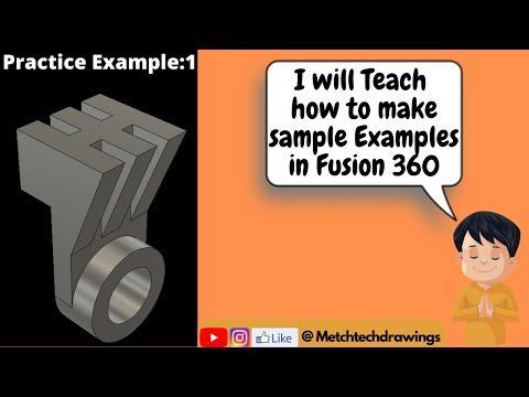 How to make sample examples on fusion 360 using Rectangular pattern,Hole and Extrude command