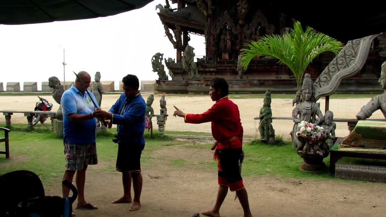 Funny Martial Arts Demo with a Spectator, Sanctuary of Truth, Pattaya