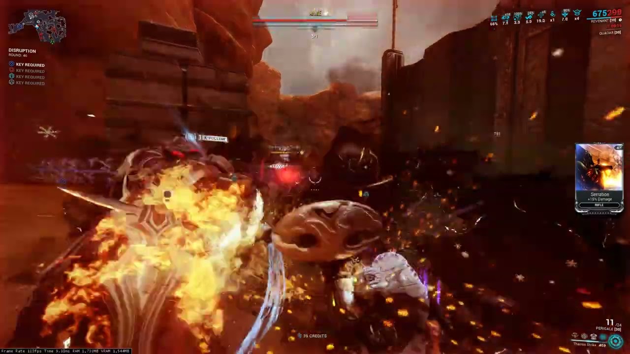 Perigale vs Level9999 Fully Armored Steelpath Enemies, and Acolyte