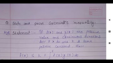 State and Prove Gronwall