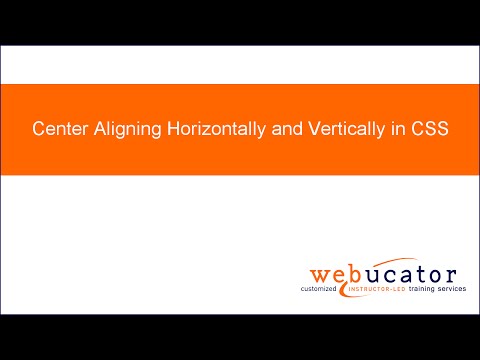 Center Aligning Horizontally and Vertically in CSS