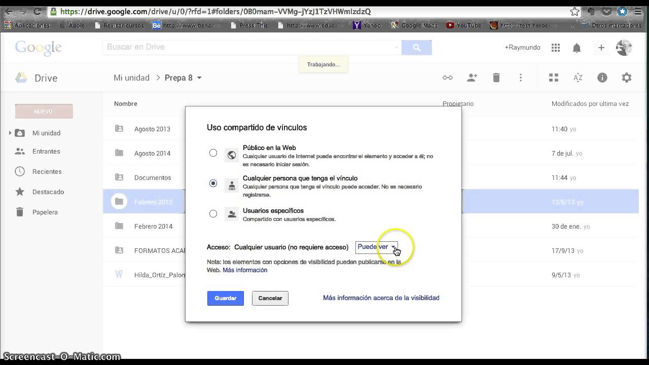 Compartir en Google Drive carpetas o documentos. - YouTube