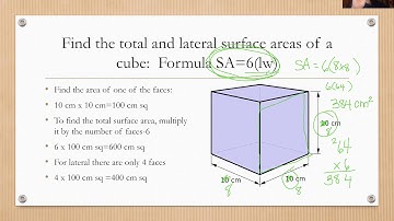 7th Grade Video Surface area of Rectangular Prisms