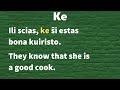 Esperanto: Ke