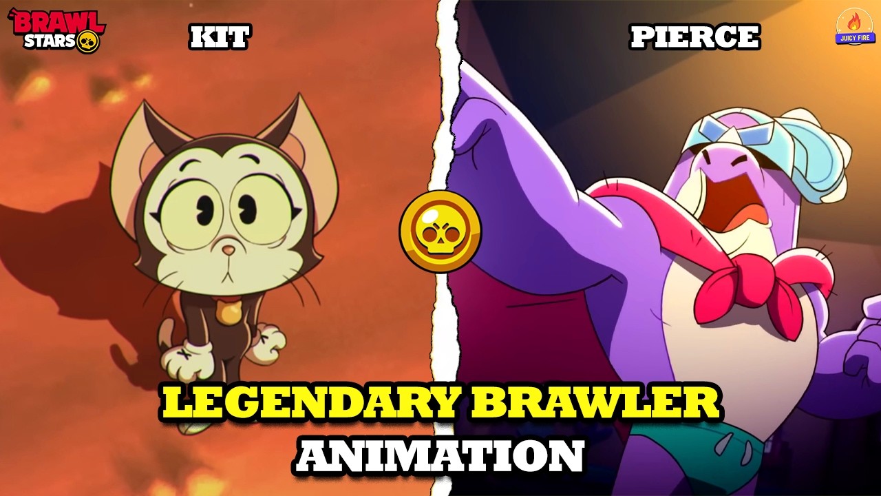 Brawl Stars | Анимация всех легендарных бойцов | Пирс, Кит и другие